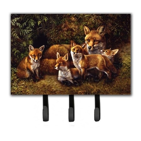 Carolines Treasures BDBA0090TH68 Fox Family Foxes by Daphne Baxter Leash or Key Holder BDBA0090TH68